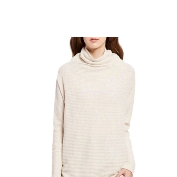 We the Free Ivory Turtleneck Slouch Long Ottoman Sweater - Picture 1 of 6